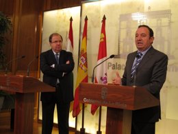 Comparecencia de Herrera y Sanz tras reunión