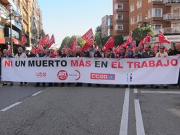 Manifestación contra la siniestralidad laboral 