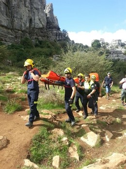 REscate de una senderista consorcio bomberos accidente 