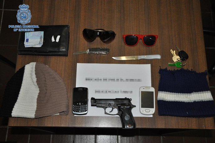 Objetos intervenidos por la Policía Nacional