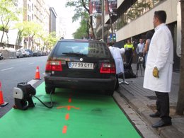 Control de emisiones de partículas a vehículos diésel en Barcelona