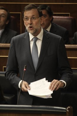 Presidente del Gobierno, Mariano Rajoy, en el Congreso