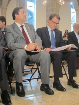 El conseller J.M.Pelegrí y el presidente Artur Mas