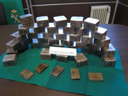 Hachís aprenhendido por la Guardia Civil