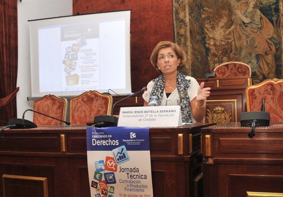 María Jesús Botella en la inauguración de la jornada