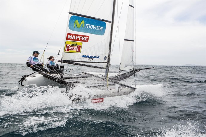 Iker Martínez y Tara Pacheco en la Semana de Kiel