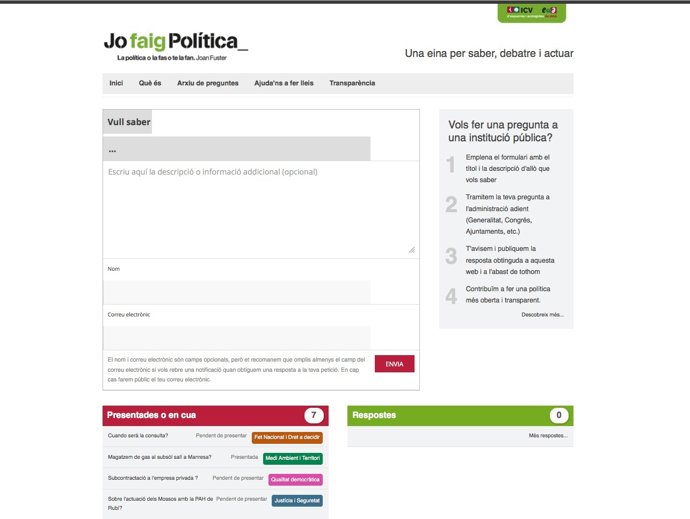 Plataforma web de ICV-EUiA