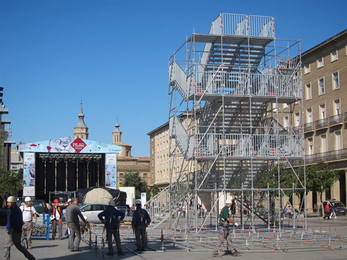 Estructura de la Ofrenda a la Virgen del Pilar