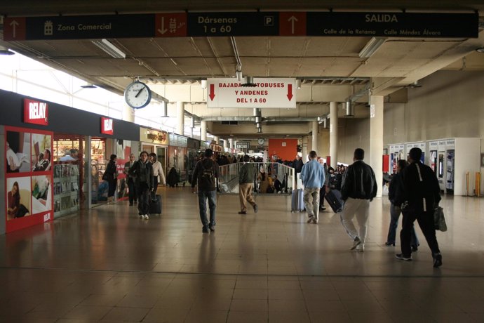 Interior de la Estación Sur de Autobuses