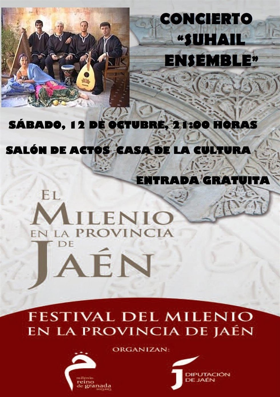 Cartel del concierto de Suhail Ensemble en Bailén