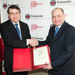 Javier Illescas (Proinversión) y Alex Nolte (Telefónica)