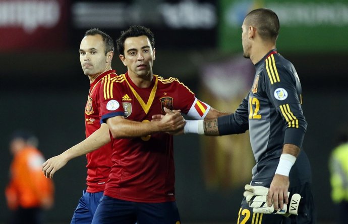 Xavi y Valdés con España
