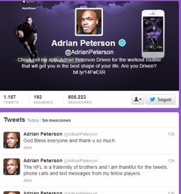 Twitter de Adrian Peterson