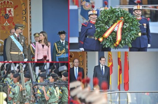 El Príncipe preside por primera vez en el desfile del día de la Hispanidad