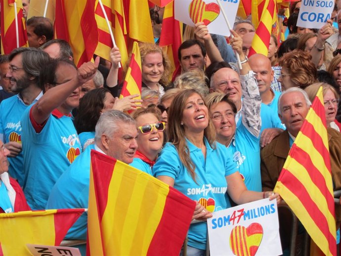 Alicia Sánchez-Camacho en la concentración del 12-O