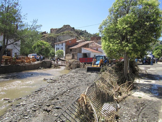 Inundaciones en Hoz de la Vieja