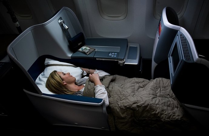 Asientos-cama clase business de Delta Airlinesm