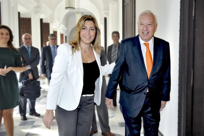 Díaz y Margallo tras su reunión en el Palacio de San Telmo