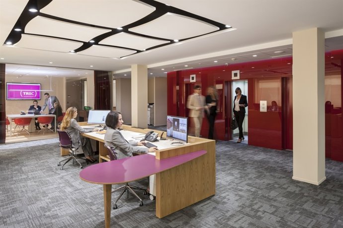 Interior de la torre de Los Remedios Business Center (TRBC)