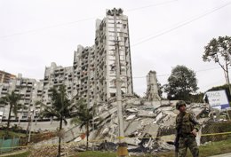 Edificio derrumbado en Medellín