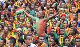 Partido Etiopía-Nigeria, hinchas etíopes