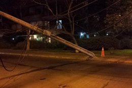 Poste donde colisionó selección ecuatoriana de fútbol