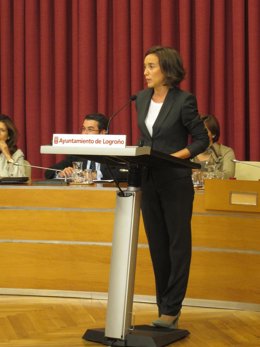 La alcadesa, durante el Debate sobre el Estado de la Ciudad 2014