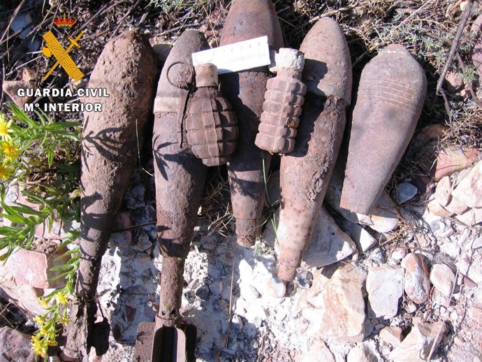 Granadas localizadas en Alfondeguilla 
