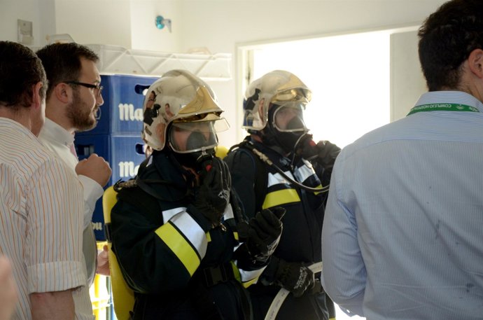 Simulacro de incendio en el Complejo Hospitalario de Jaén