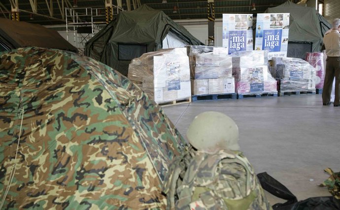 Productos de la marca Sabor a Malaga con destino a las tropas de Afganistán