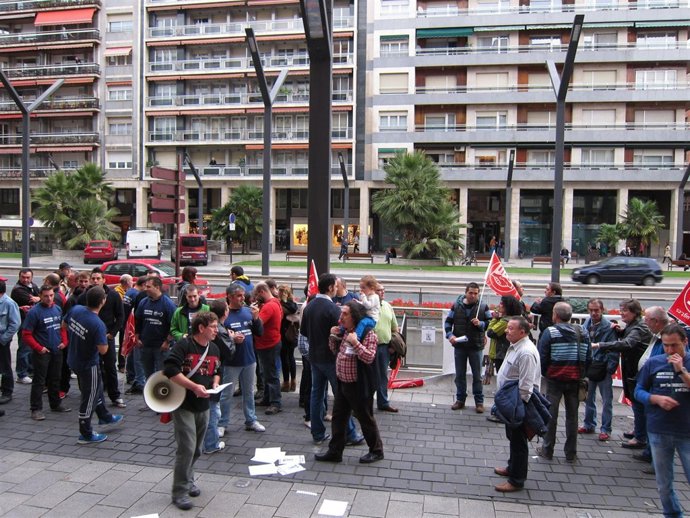 Concentración trabajadores Teinsa-Victoriano