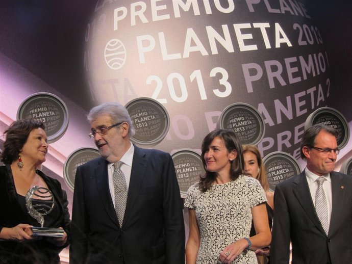 Clara Sánchez, José Manuel Lara, Ángeles González Sinde y Artur Mas