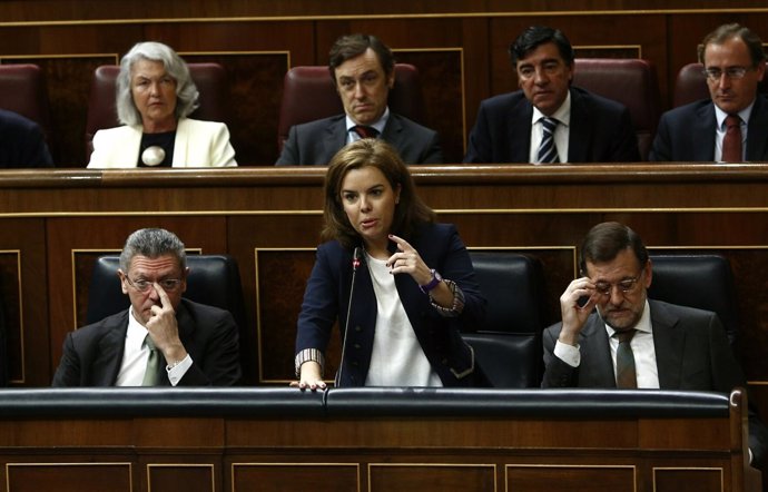 Soraya Sáenz de Santamaría en el Pleno del Congreso