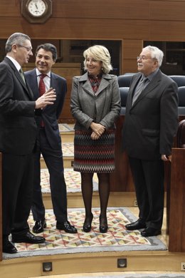 Gallardón, Aguirre, Ignacio González y Leguina en la Asamblea de Madrid