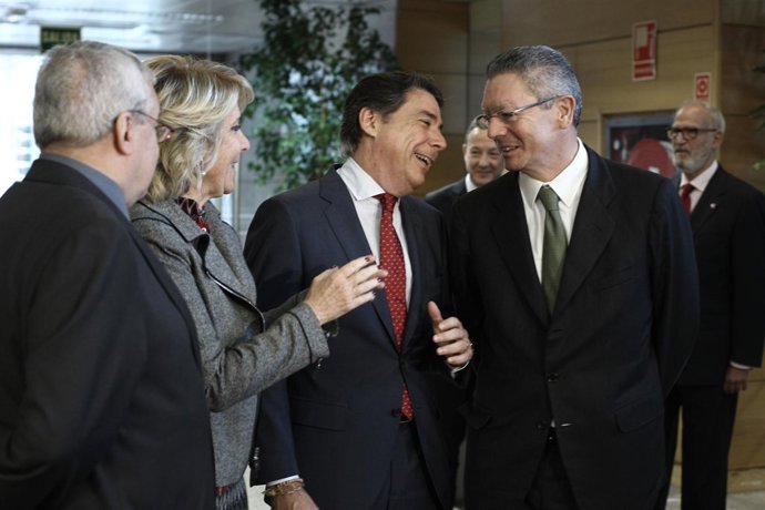 Gallardón, Aguirre, Ignacio González y Leguina en la Asamblea de Madrid