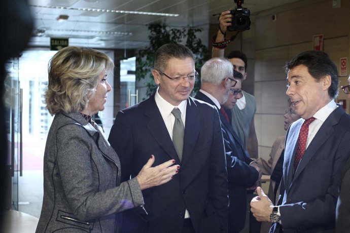 Gallardón, Aguirre, Ignacio González y Leguina en la Asamblea de Madrid