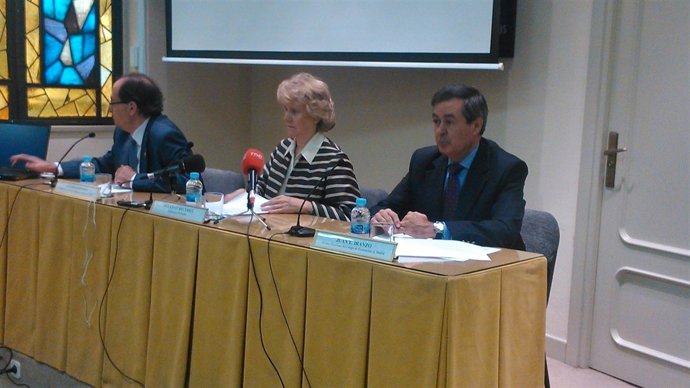 Soledad Becerril en un acto del Banco de Alimentos de Madrid