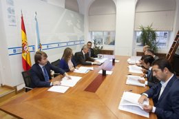 Reunión de los conselleiros Rueda y Muñoz con la Fegamp