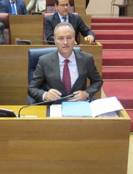 Fabra en su escaño en la sesión de control