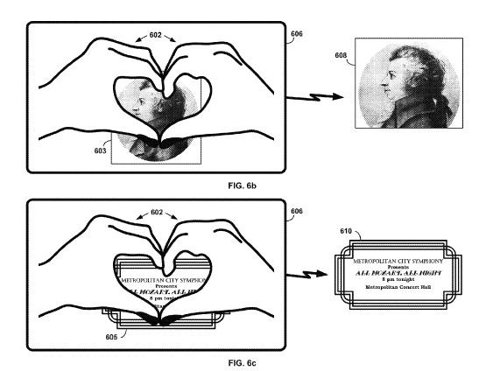 Patente de gestos de Google Glass