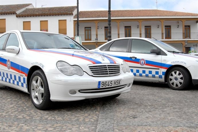 Coches de policía en Valdemoro