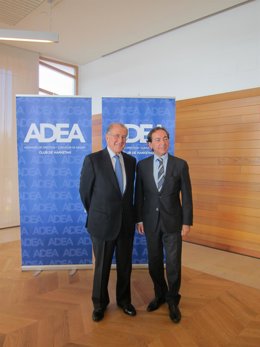 Prieto y Arenere en el desayuno del Foro ADEA de este jueves.