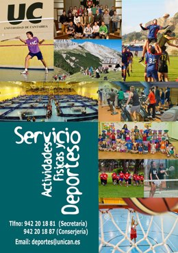 Cartel del servicio de deportes de la UC
