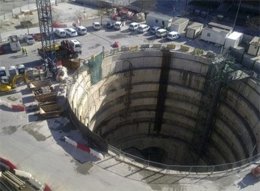 Obras de la L9 de Metro en Pou Bifurcació (Barcelona)