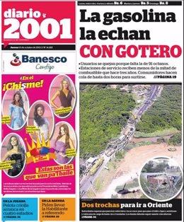 Portada del 10 de octubre de 2013 de 'Diario 2001'