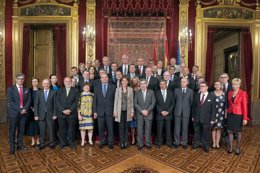Barcina recibe a los presidentes de tribunales regionales de Europa.
