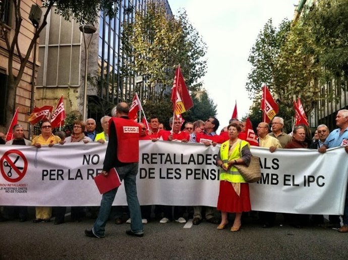 Concentración de jubilados en Barcelona