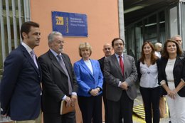 La Defensora del Pueblo, Soledad Becerril, junto a Maeztu y el rector de la UPO