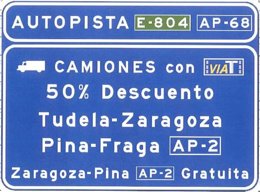 Cartel de la AP-68