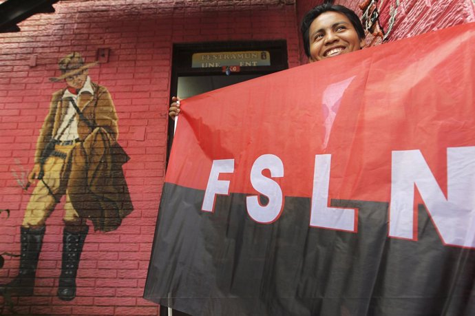 Seguidor del Frente Sandinista de Liberación Nacional (FSLN) en Managua (2012).